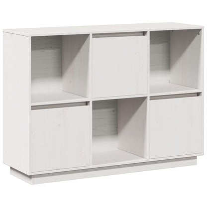 Sideboard White 110,5x35x80 cm Solid Wood Pine