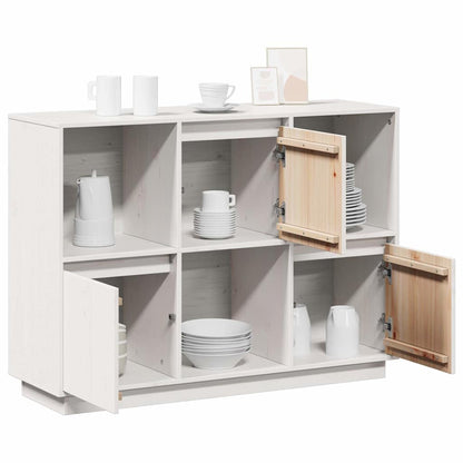 Sideboard White 110,5x35x80 cm Solid Wood Pine