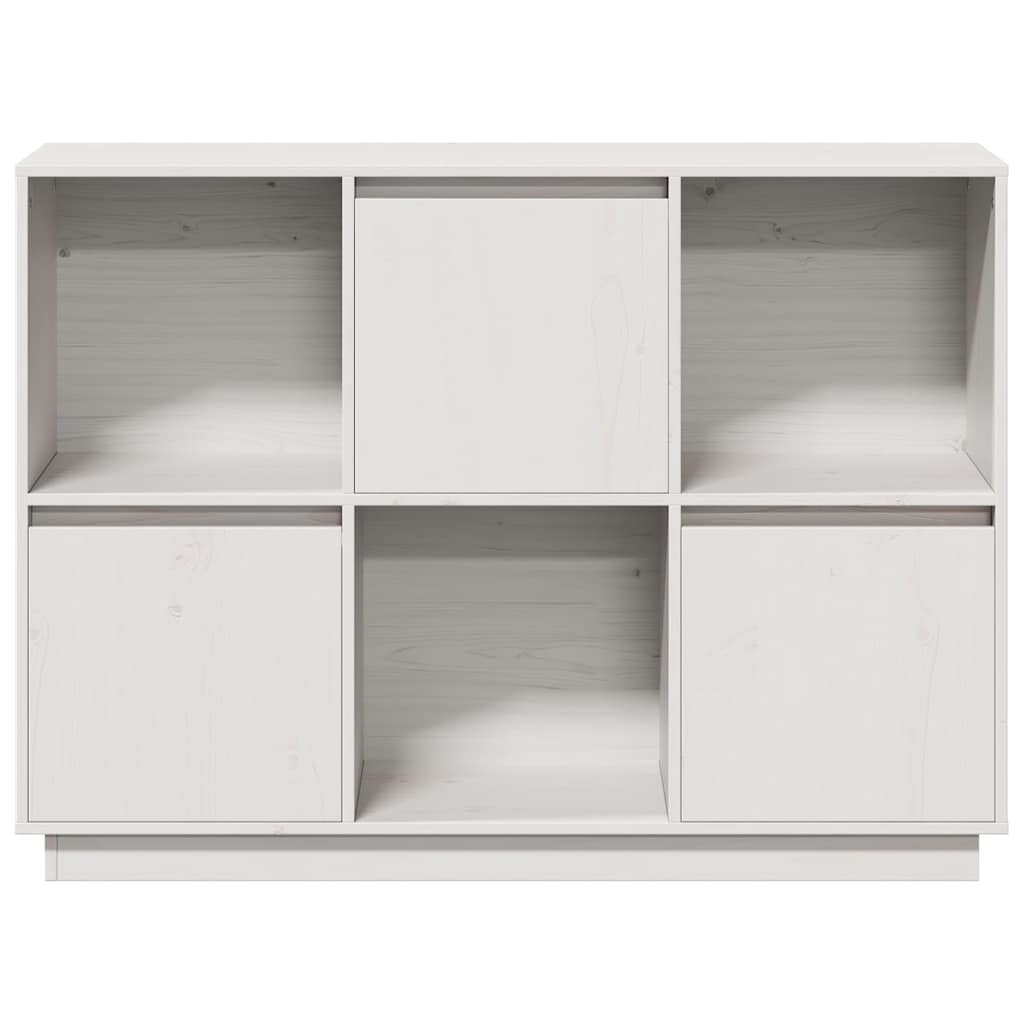 Sideboard White 110,5x35x80 cm Solid Wood Pine