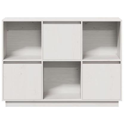 Sideboard White 110,5x35x80 cm Solid Wood Pine