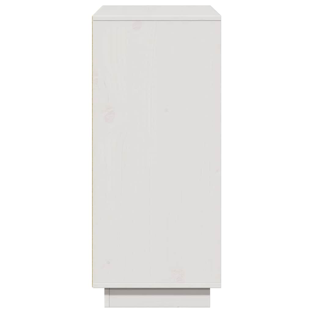 Sideboard White 110,5x35x80 cm Solid Wood Pine