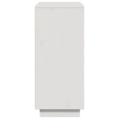 Sideboard White 110,5x35x80 cm Solid Wood Pine