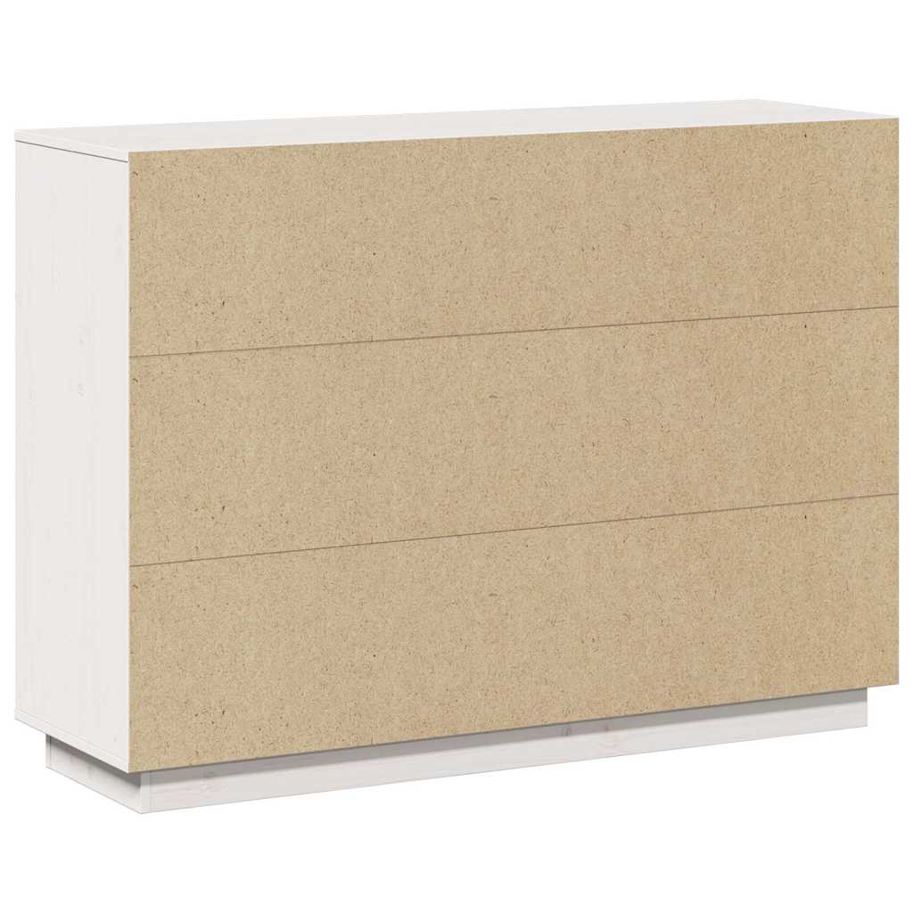 Sideboard White 110,5x35x80 cm Solid Wood Pine