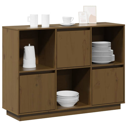 Sideboard Honey Brown 110,5x35x80 cm Solid Wood Pine