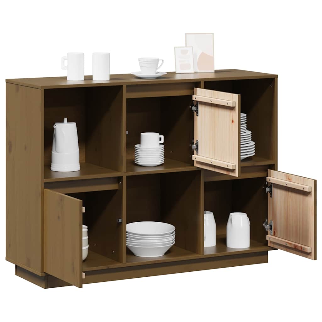 Sideboard Honey Brown 110,5x35x80 cm Solid Wood Pine