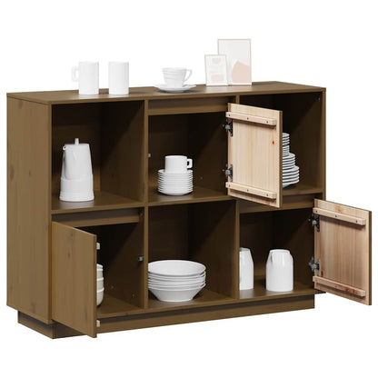 Sideboard Honey Brown 110,5x35x80 cm Solid Wood Pine