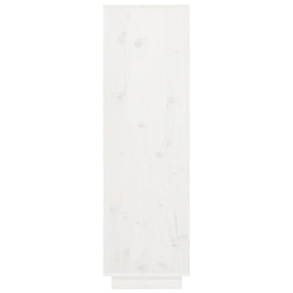 Highboard White 38x35x117 cm Solid Wood Pine