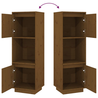 Highboard Honey Brown 38x35x117 cm Solid Wood Pine