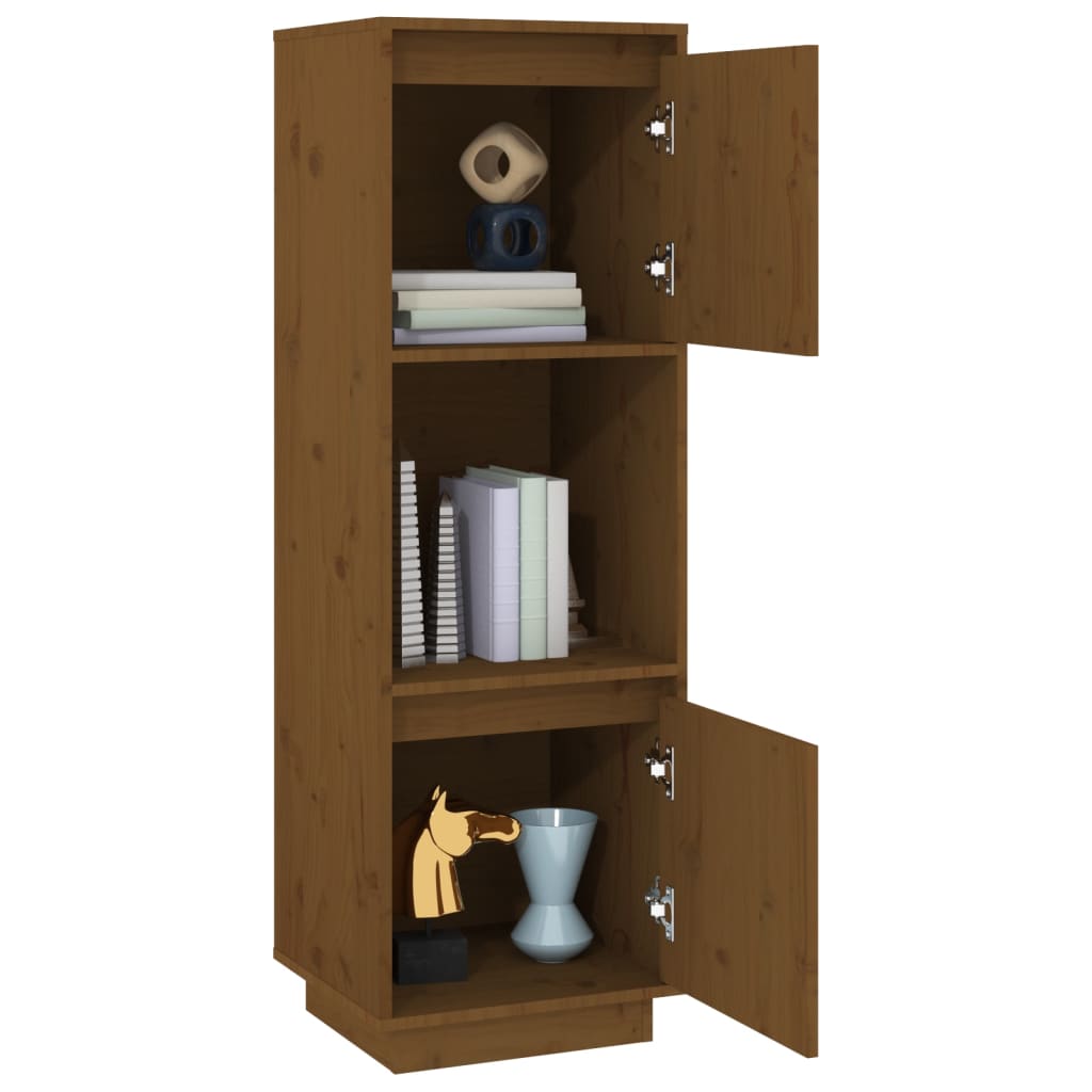 Highboard Honey Brown 38x35x117 cm Solid Wood Pine