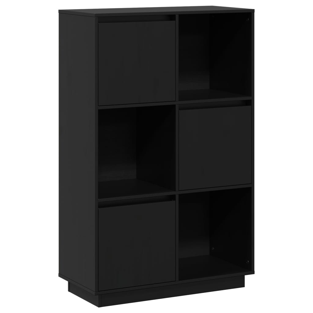 Highboard | Black | Solid pine wood | Medium | Reversible | Highboard