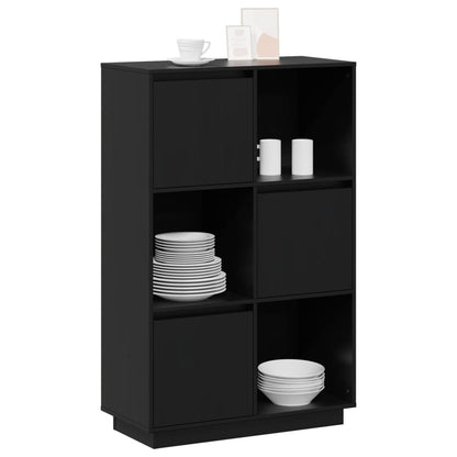 Highboard | Black | Solid pine wood | Medium | Reversible | Highboard