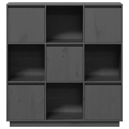 Highboard Grey 110,5x35x117 cm Solid Wood Pine