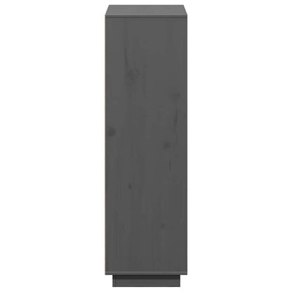 Highboard Grey 110,5x35x117 cm Solid Wood Pine