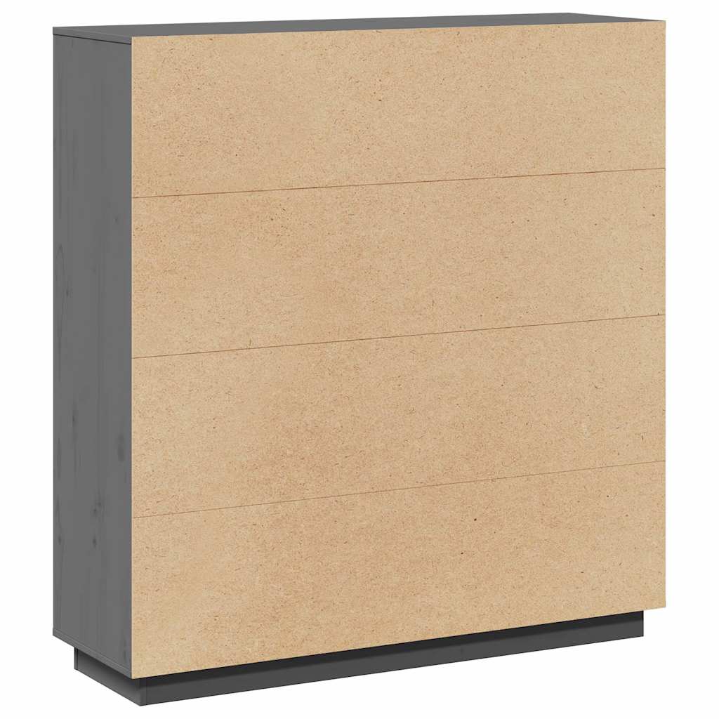 Highboard Grey 110,5x35x117 cm Solid Wood Pine