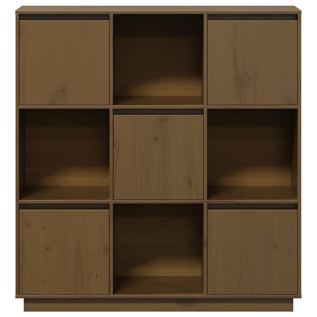 Highboard Honey Brown 110,5x35x117 cm Solid Wood Pine