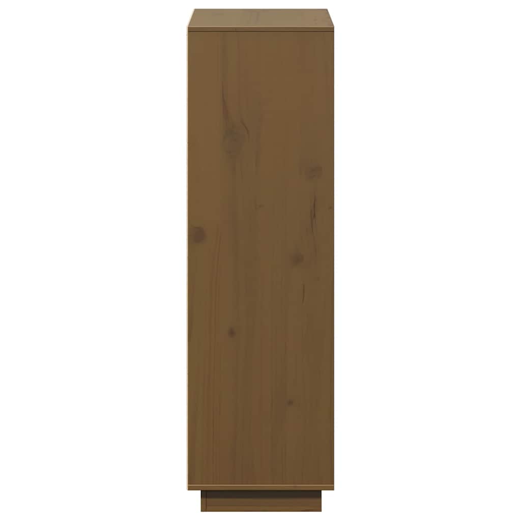 Highboard Honey Brown 110,5x35x117 cm Solid Wood Pine