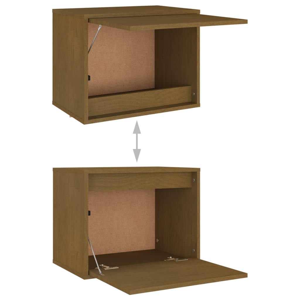 TV Cabinets 3 pcs Honey Brown Solid Wood Pine