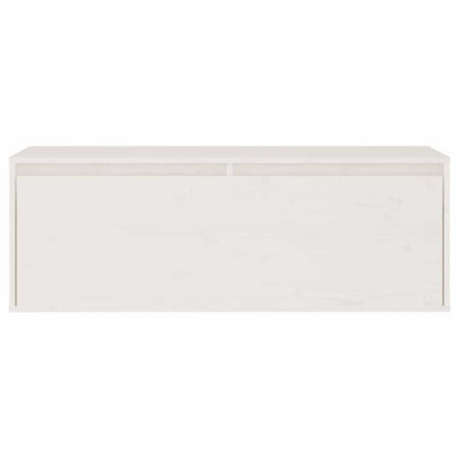 TV Cabinets 3 pcs White Solid Wood Pine