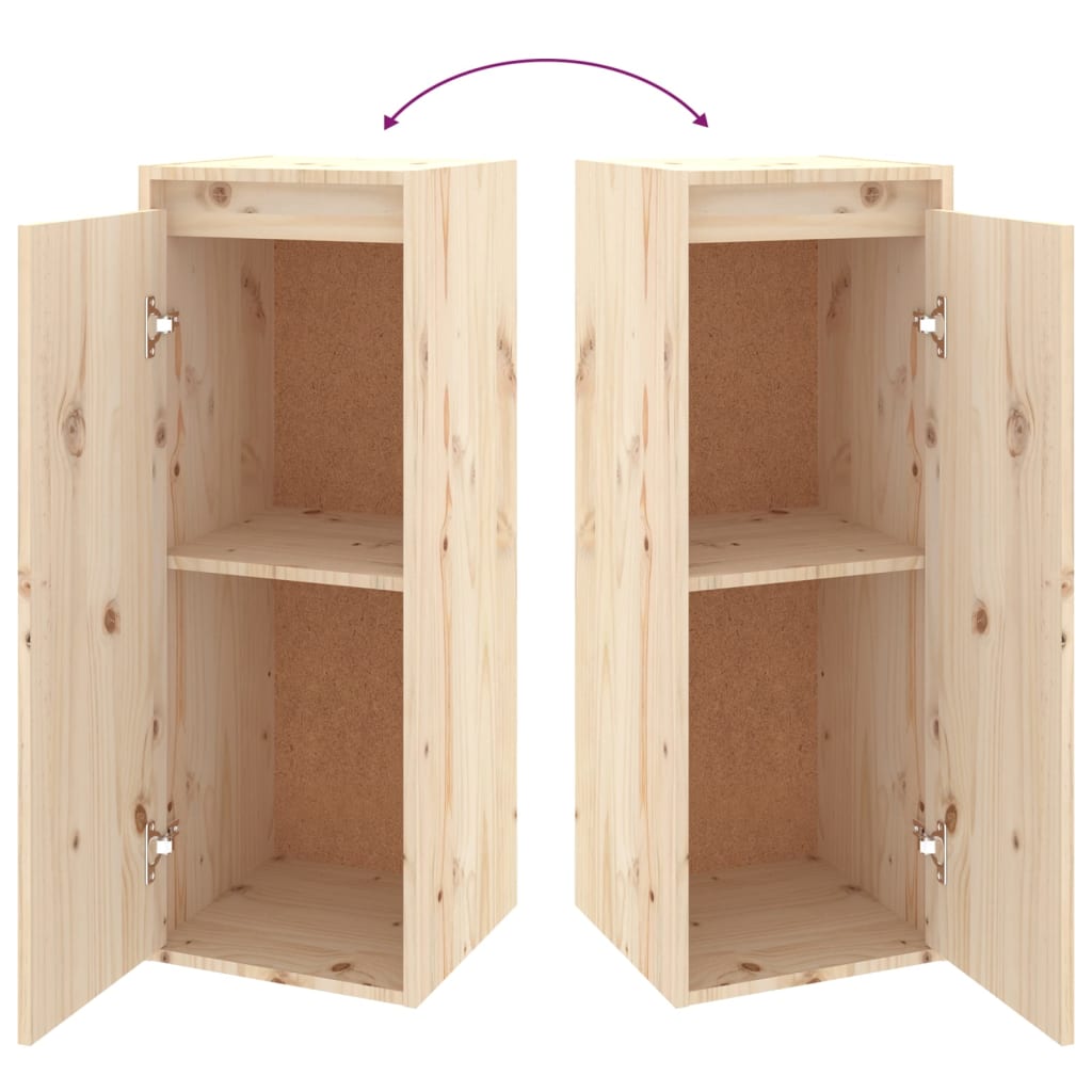 TV Cabinets 3 pcs Solid Wood Pine