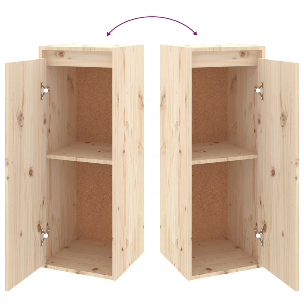 TV Cabinets 6 pcs Solid Wood Pine