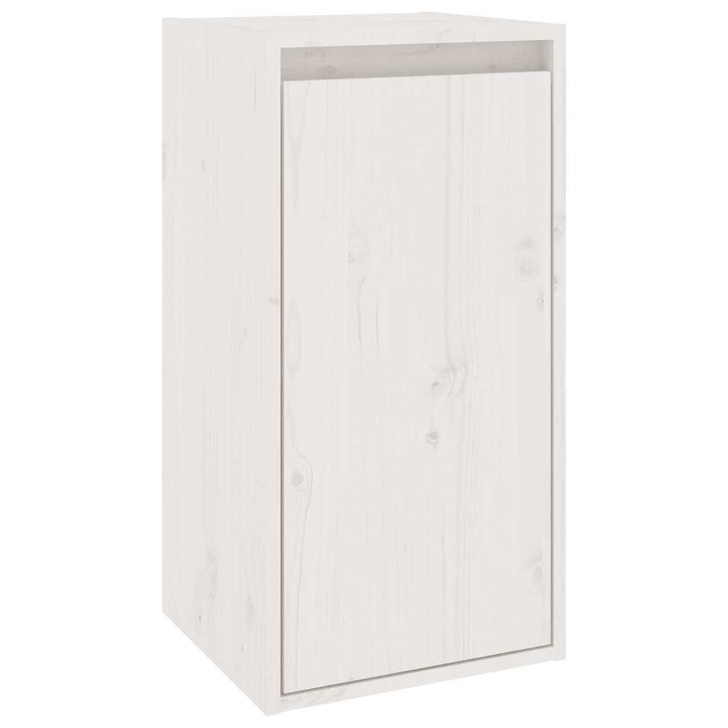 TV Cabinets 6 pcs White Solid Wood Pine