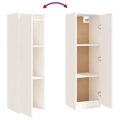 8 Piece Wall-mounted TV Cabinet Set White Solid Wood Pine