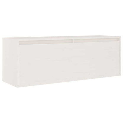 6 Piece TV Cabinet Set White Solid Wood Pine