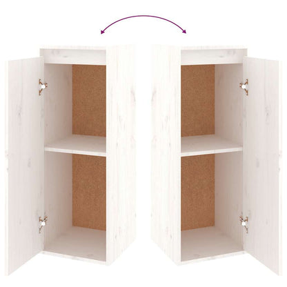 TV Cabinets 6 pcs White Solid Wood Pine