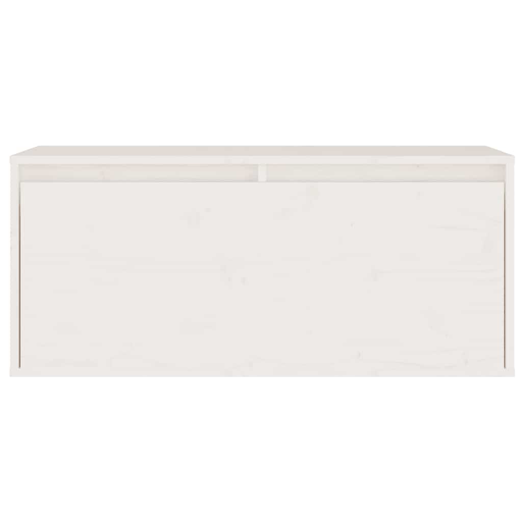 TV Cabinets 4 pcs White Solid Wood Pine