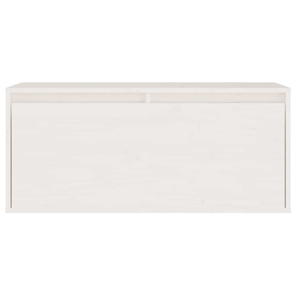 6 Piece TV Cabinet Set White Solid Wood Pine