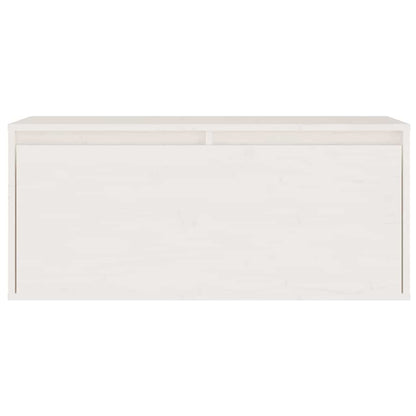 6 Piece TV Cabinet Set White Solid Wood Pine