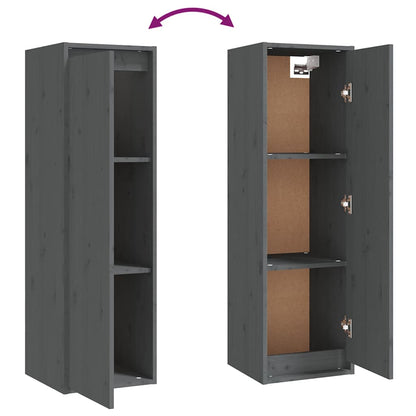 4 Piece TV Cabinet Set Grey Solid Wood Pine