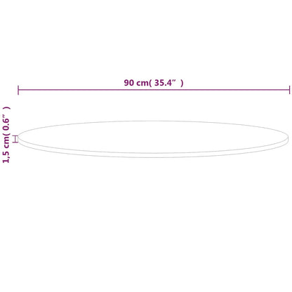 Round Table Top ??90x1.5 cm Solid Wood Oak