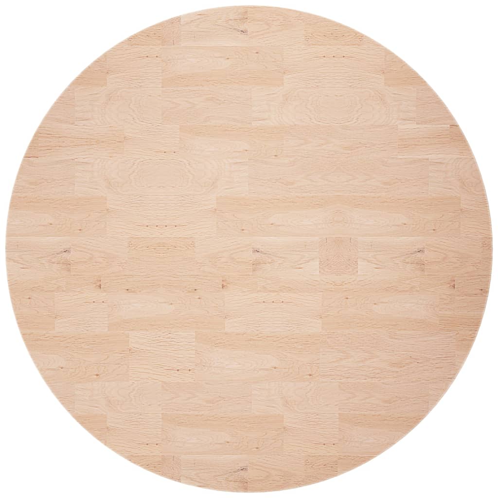 Round Table Top Ø70x2,5 cm Untreated Solid Wood Oak