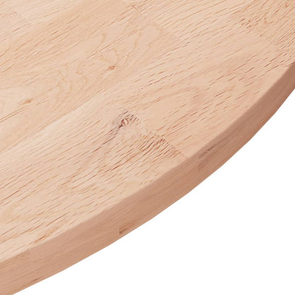 Round Table Top Ø70x2,5 cm Untreated Solid Wood Oak