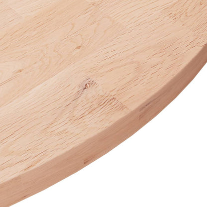 Round Table Top Ø80x2,5 cm Untreated Solid Wood Oak