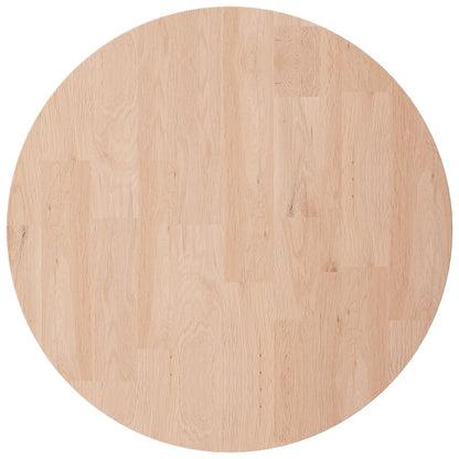 Round Table Top Ø50x4 cm Untreated Solid Wood Oak