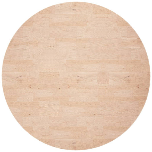 Round Table Top Ø80x4 cm Untreated Solid Wood Oak