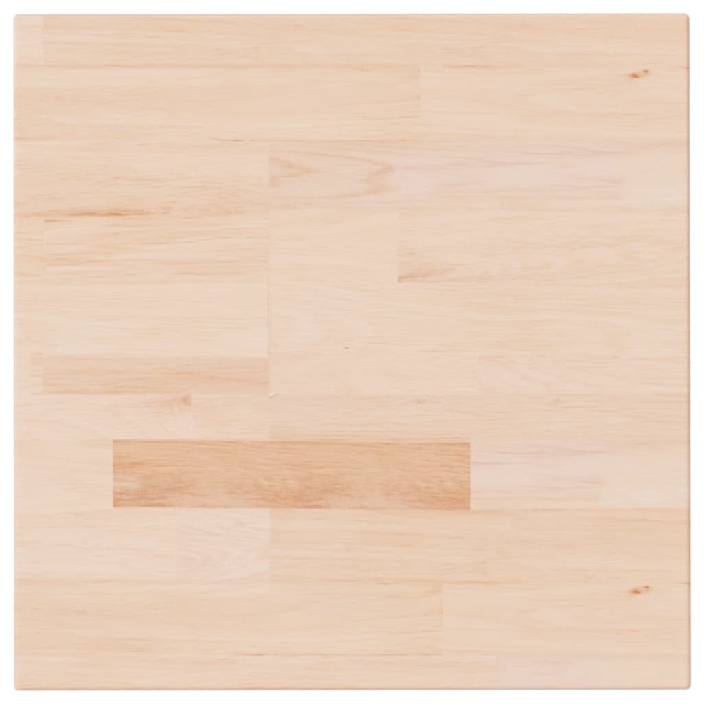 Square Table Top 40x40x4 cm Untreated Solid Wood Oak