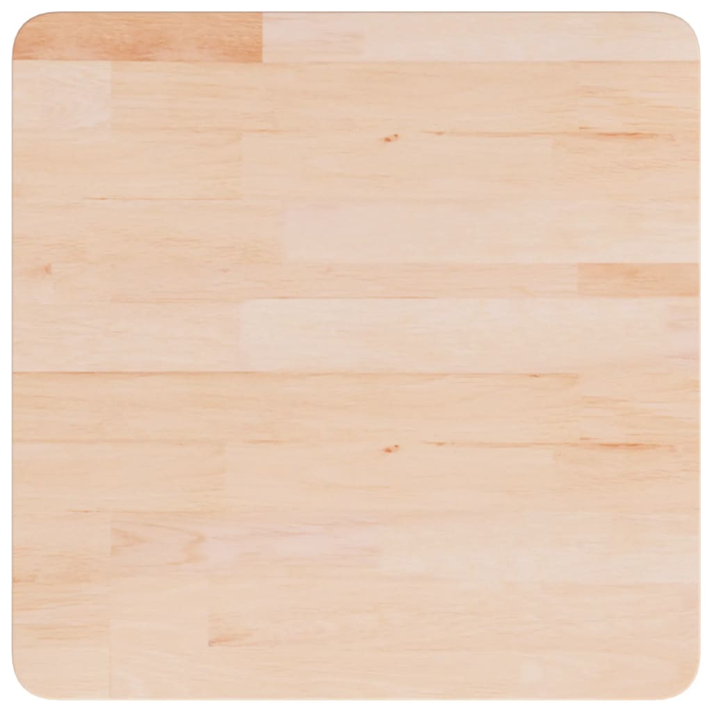 Square Table Top 50x50x4 cm Untreated Solid Wood Oak