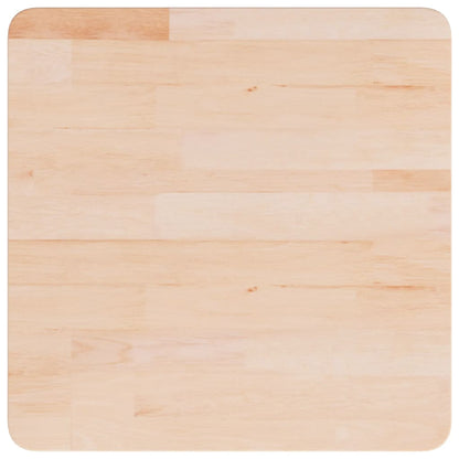 Square Table Top 50x50x4 cm Untreated Solid Wood Oak
