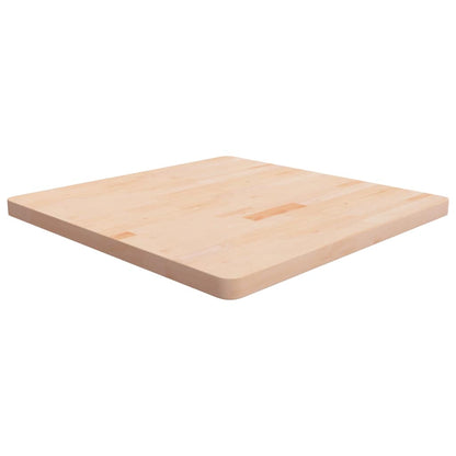 Square Table Top 80x80x4 cm Untreated Solid Wood Oak