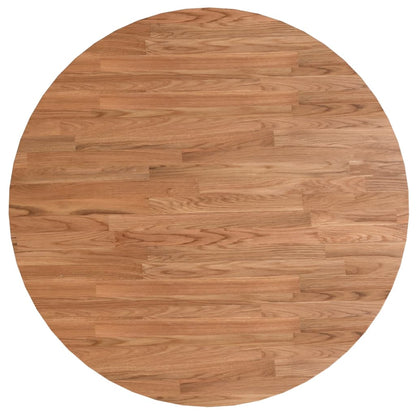 Round Table Top Light Brown Ø80x1.5 cm Treated Solid Wood Oak