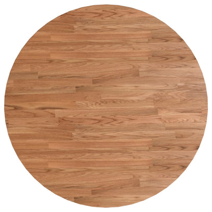 Round Table Top Light Brown Ø90x1.5 cm Treated Solid Wood Oak