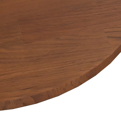 Round Table Top Dark Brown Ø30x1.5 cm Treated Solid Wood Oak