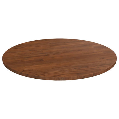 Round Table Top Dark Brown Ø60x1.5 cm Treated Solid Wood Oak