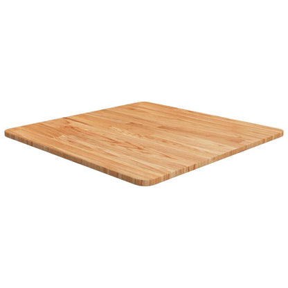 Square Table Top Light Brown 60x60x1.5cm Treated Solid Wood Oak
