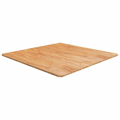 Square Table Top Light Brown 90x90x1.5cm Treated Solid Wood Oak