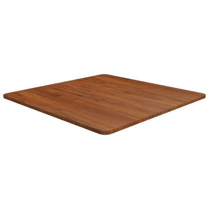 Table Top | Dark Brown | Solid Oak Wood | 70 x 70 cm square | Durable