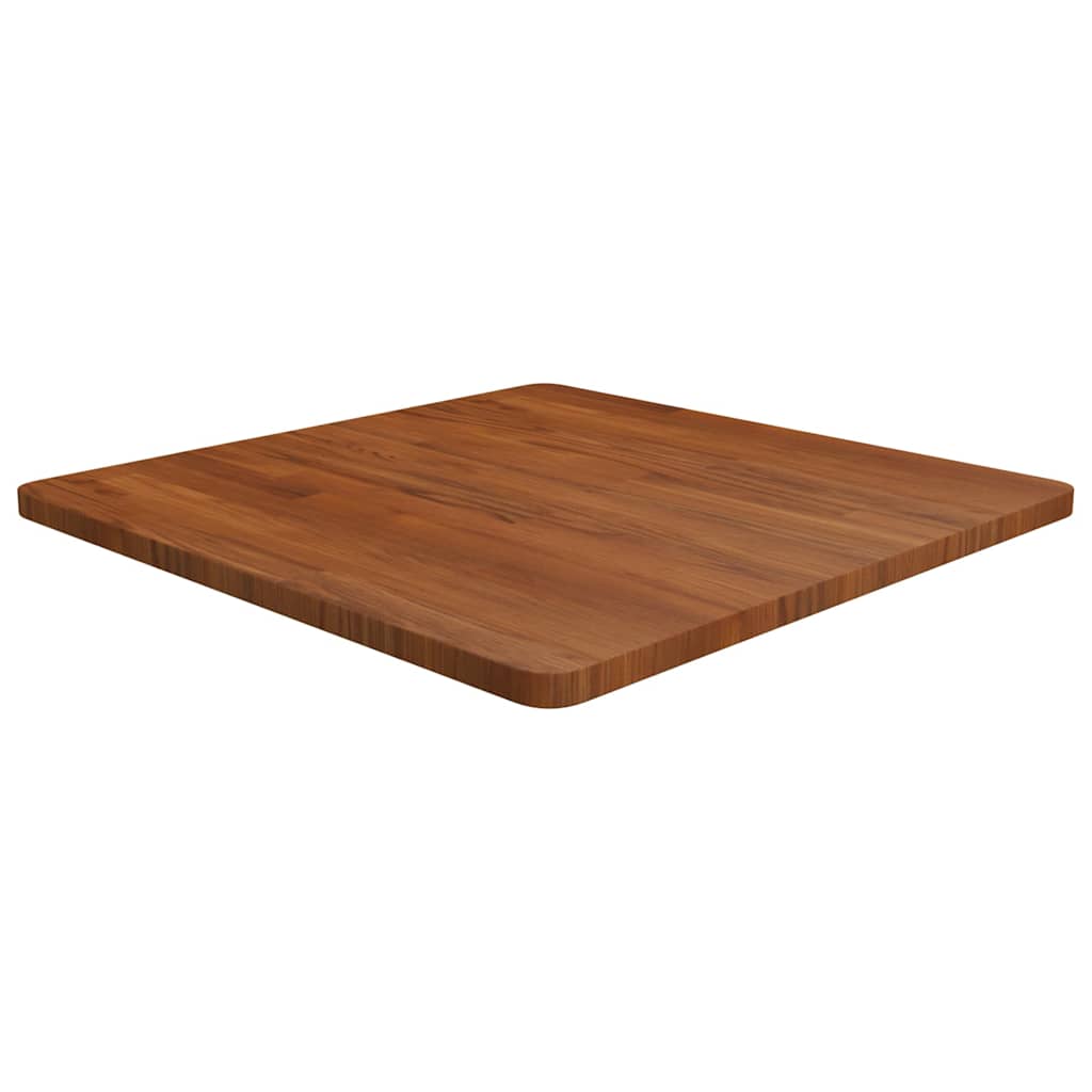 Table Top | Dark Brown | Solid Oak Wood | 70x70 cm | Sturdy | Table Top